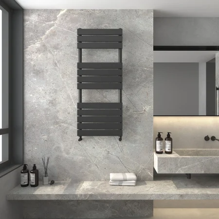 Black Heated Towel Rail