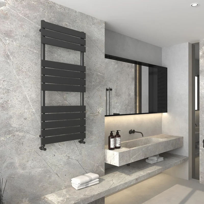 Black Heated Towel Rail