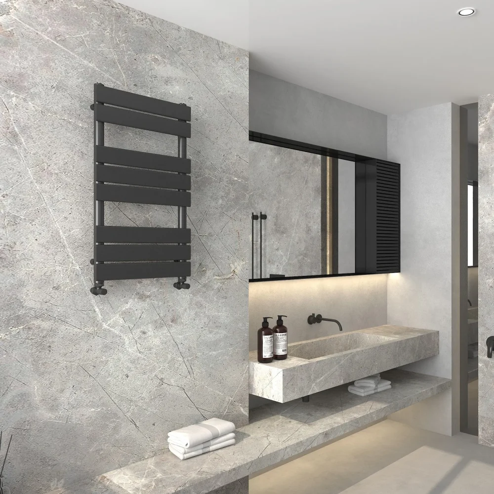 Black Heated Towel Rail