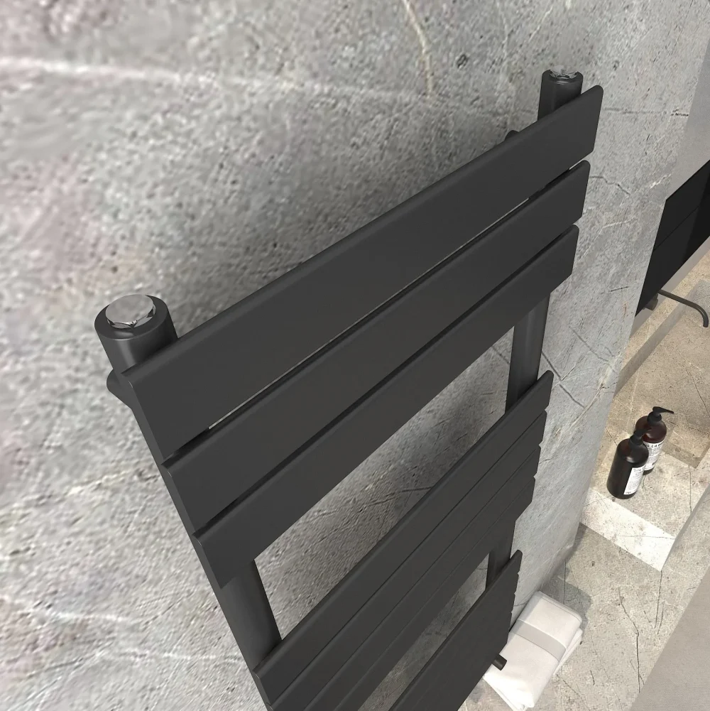 Black Heated Towel Rail