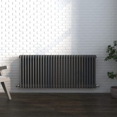 intage anthracite horizontal column radiator