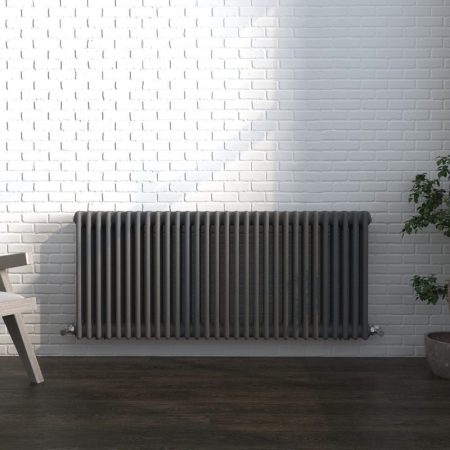 intage anthracite horizontal column radiator