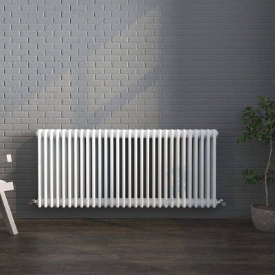 Vintage White Horizontal Column Radiator