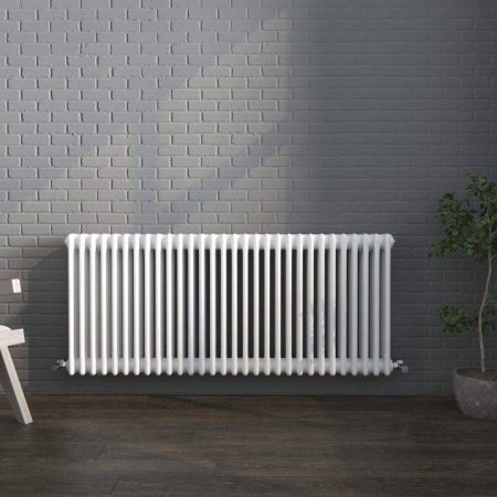 Vintage White Horizontal Column Radiator