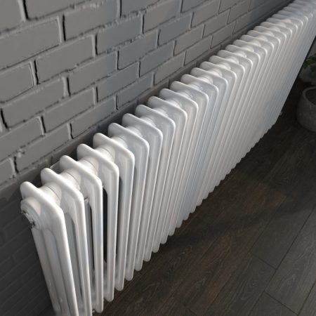 Vintage White Horizontal Column Radiator