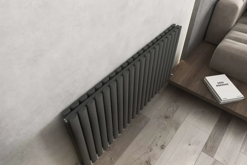 600x1200 Nirvana Anthracite Horizontal Designer Radiator 2