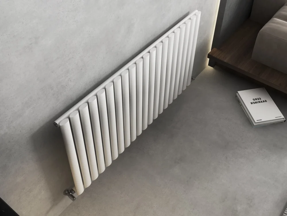 600x1200 Nirvana White Horizontal Designer Radiator - Single