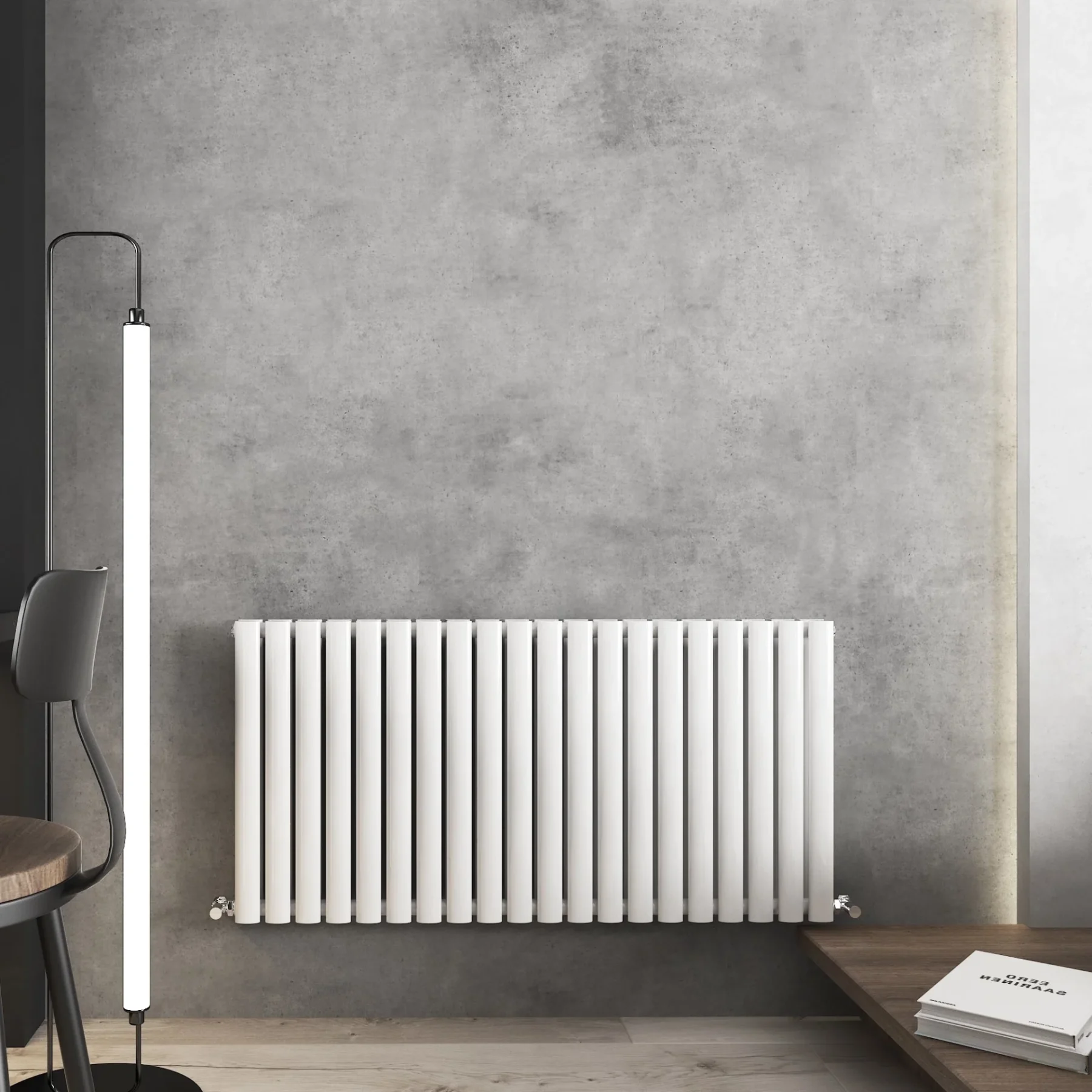 600x1200 Nirvana White Horizontal Designer Radiator