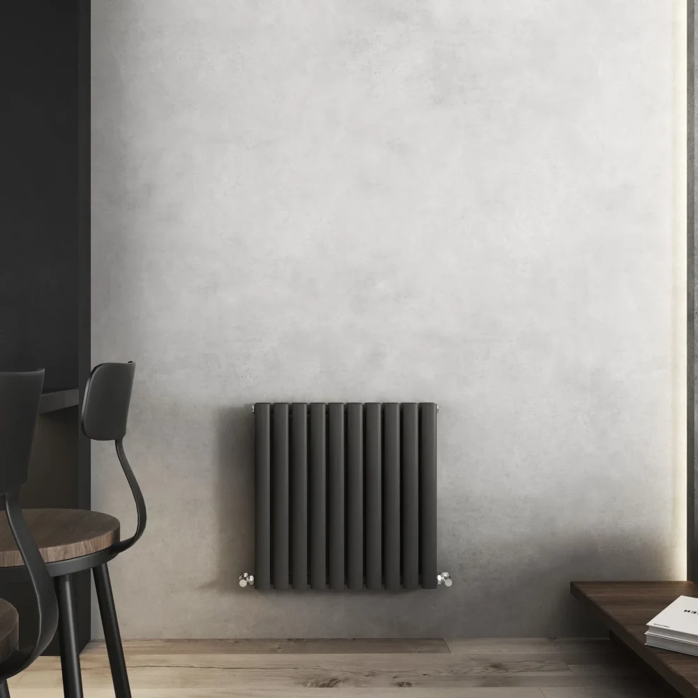 600x600 Nirvana Anthracite Horizontal Designer Radiator