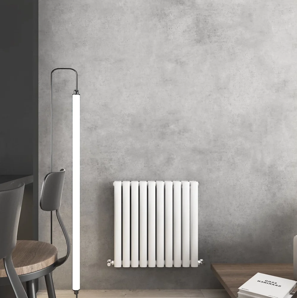 600x600 Nirvana White Horizontal Designer Radiator