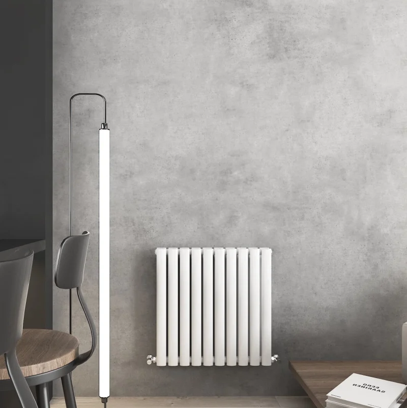 600x600 Nirvana White Horizontal Designer Radiator