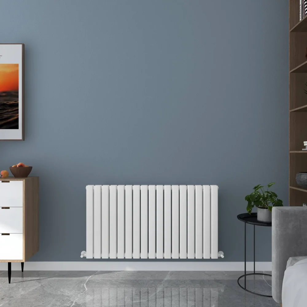 Milan White Horizontal Designer Radiator - milan horizontal radiator