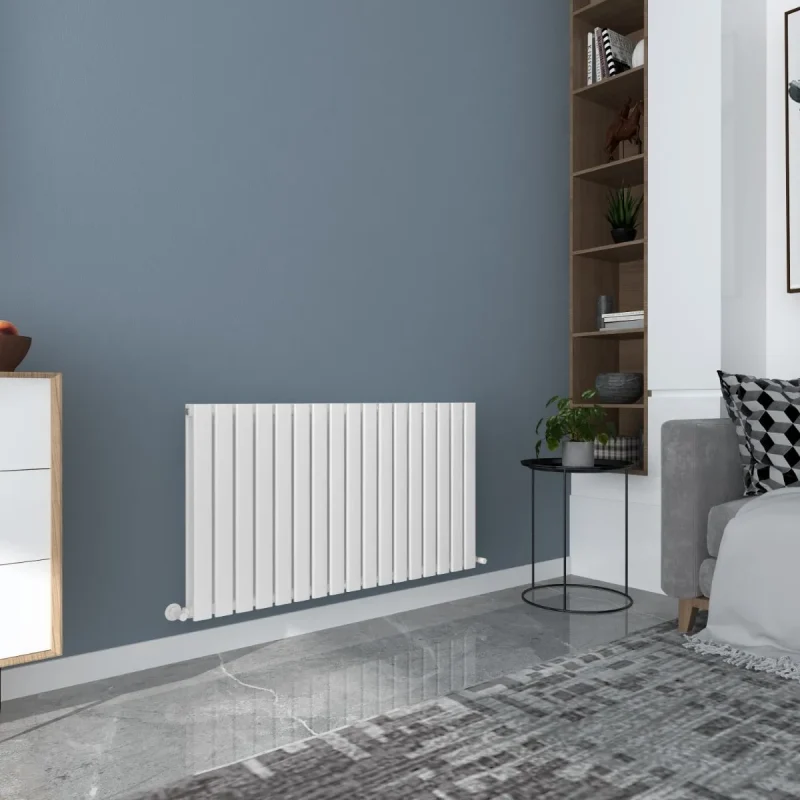 635x1190 Milan White Horizontal Designer Radiator 2