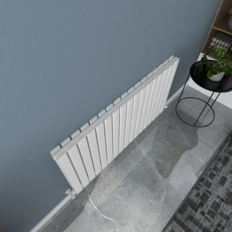 635x1190 Milan White Horizontal Designer Radiator 3