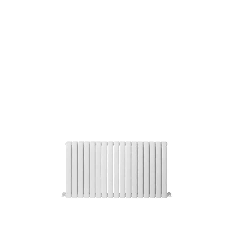 635x1190 Milan White Horizontal Designer Radiator White background