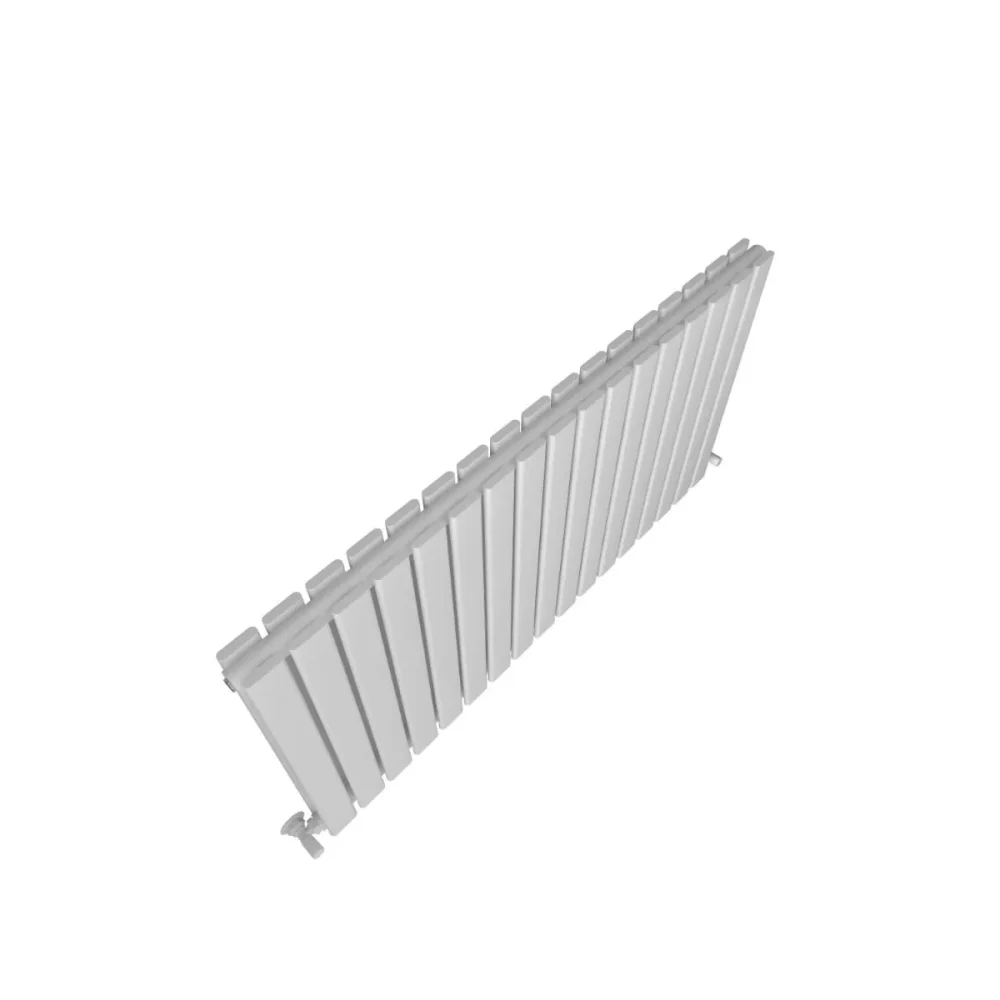 635x1190 Milan White Horizontal Designer Radiator White background 3