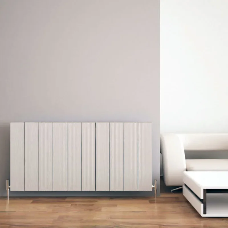 Elvino Horizontal Aluminium Designer Radiator - Textured White