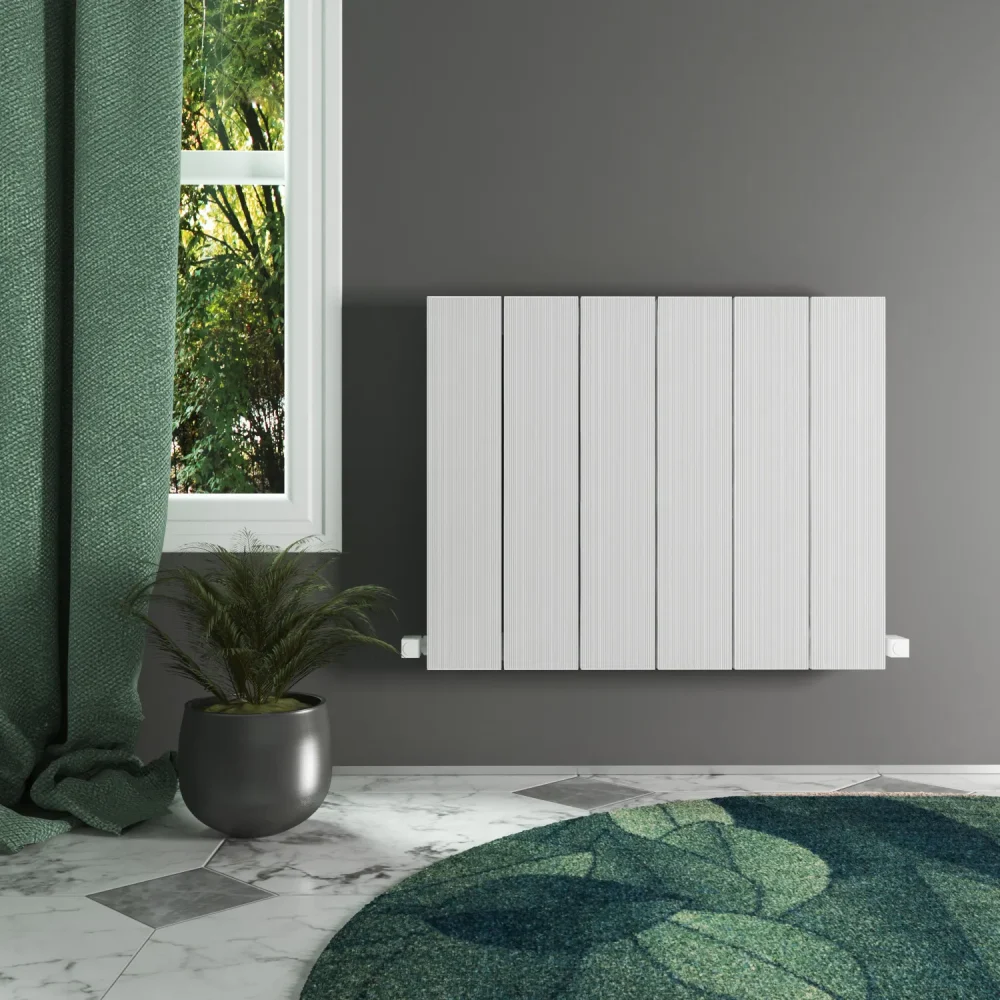 Elvino Horizontal Aluminium Designer Radiator - White 745 x 600