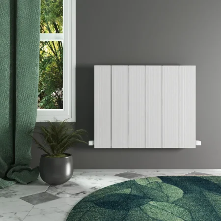 Elvino Horizontal Aluminium Designer Radiator - White 745 x 600