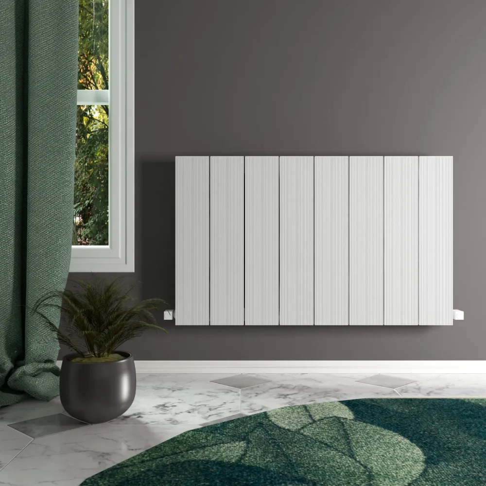 Elvino Horizontal Aluminium Designer Radiator - White 955 x 600
