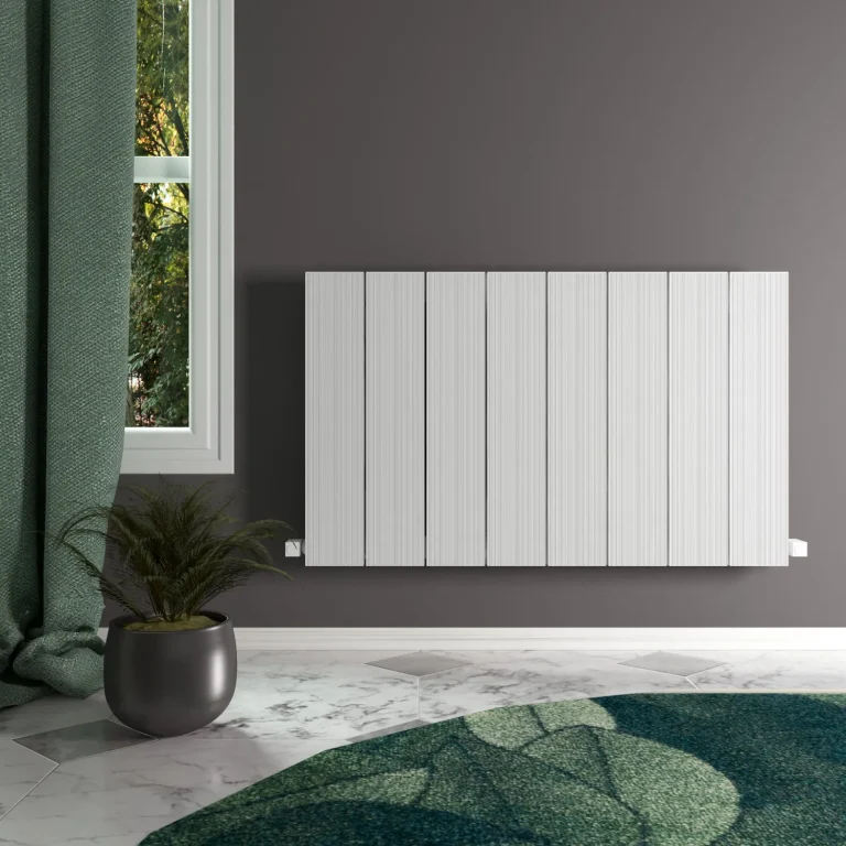 Elvino Horizontal Aluminium Designer Radiator - White 955 x 600