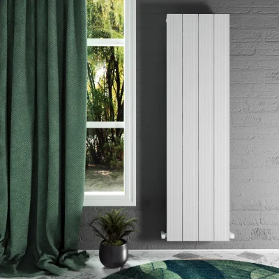 Elvino Vertical Aluminium Designer Radiator – White 1800x495