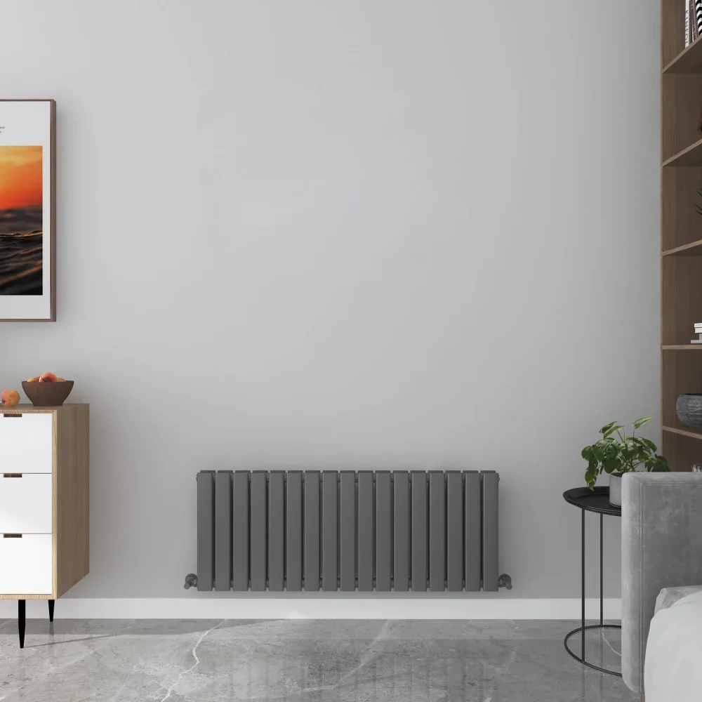 Milan Anthracite Horizontal Designer Radiator 450x1190