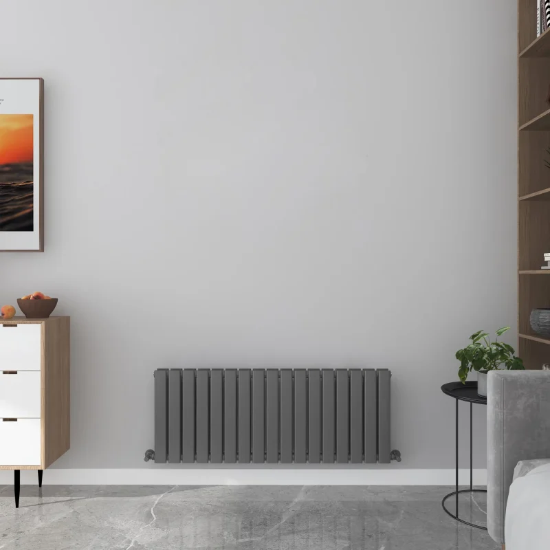 Milan Anthracite Horizontal Designer Radiator 450x1190