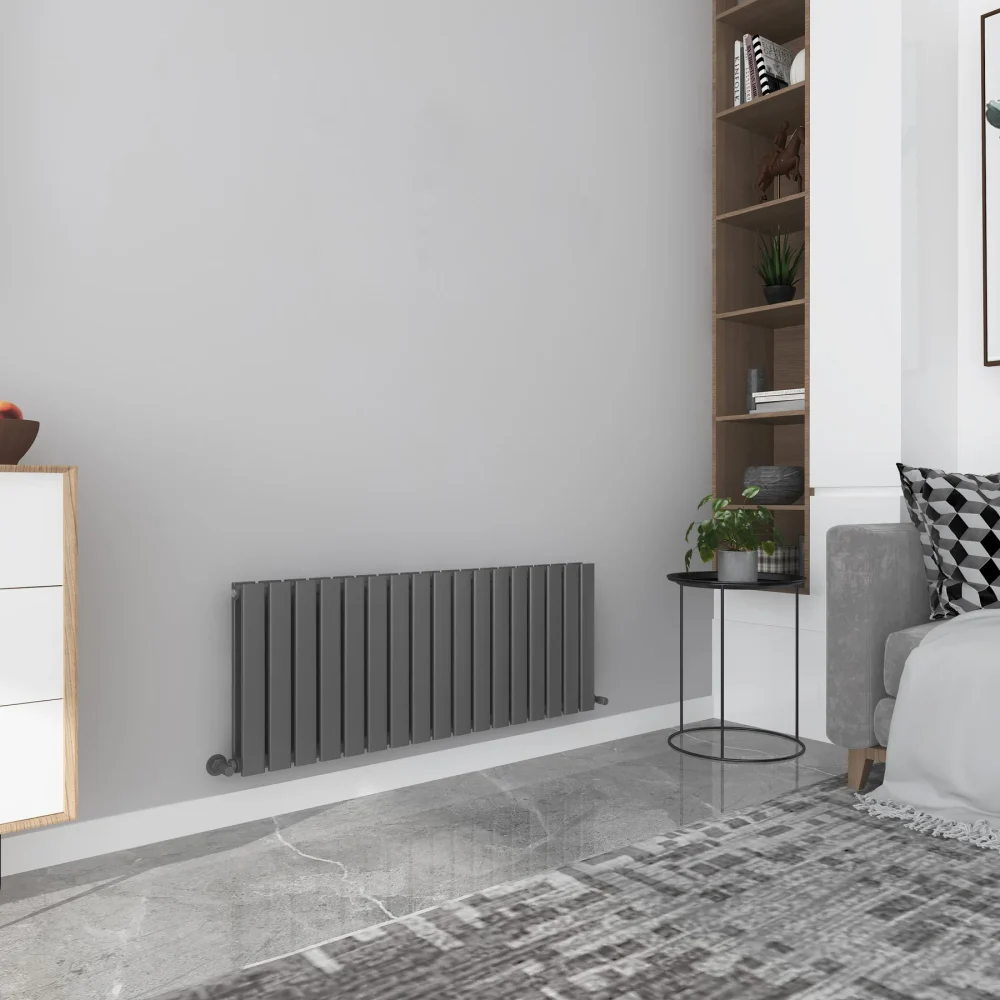 Milan Anthracite Horizontal Designer Radiator 450x1190 2