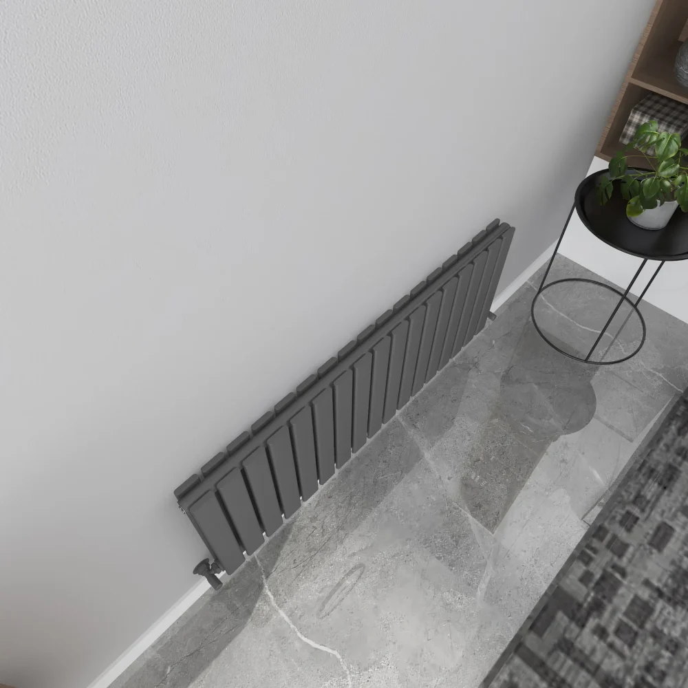 Milan Anthracite Horizontal Designer Radiator 450x1190 3