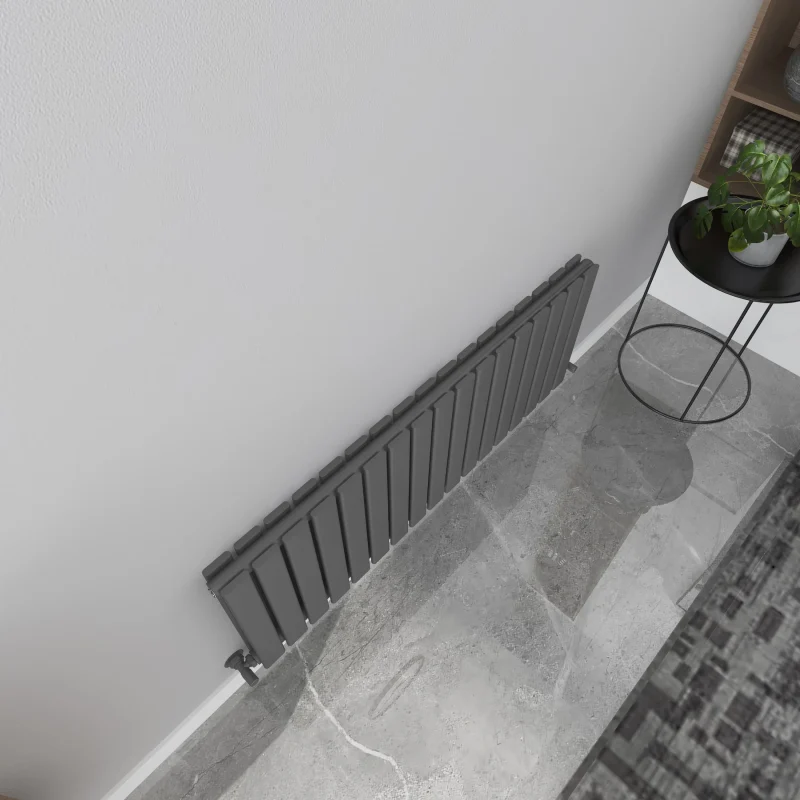 Milan Anthracite Horizontal Designer Radiator 450x1190 3