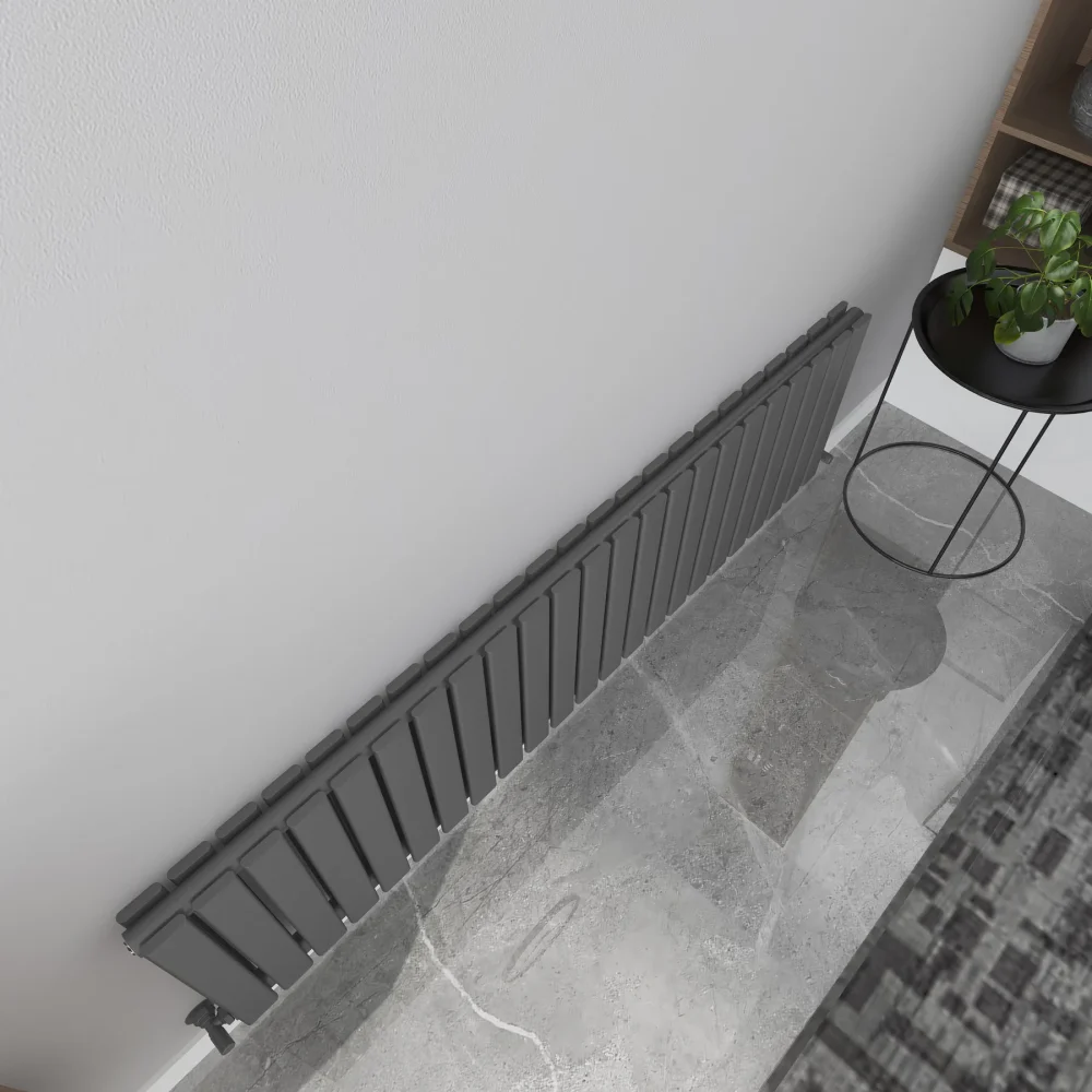 Milan Anthracite Horizontal Designer Radiator 450x1610 3
