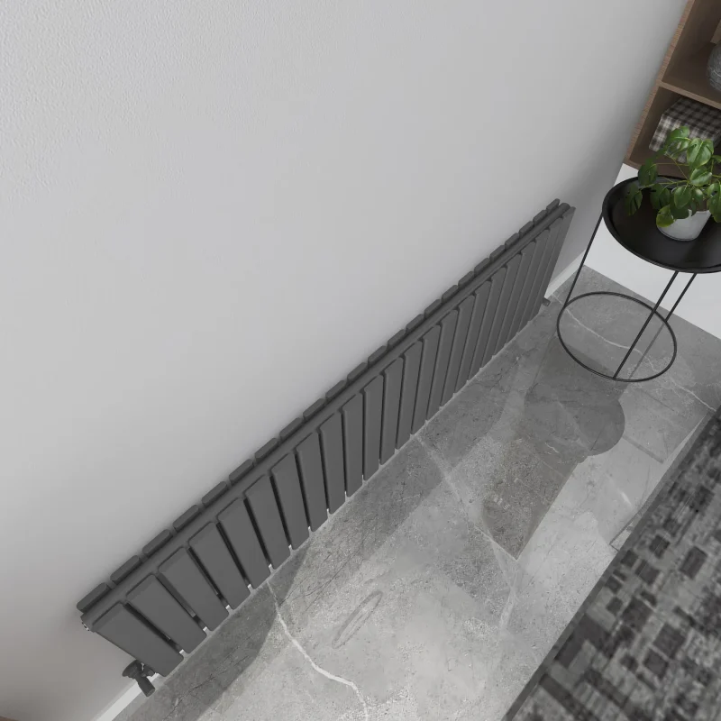 Milan Anthracite Horizontal Designer Radiator 450x1610 3