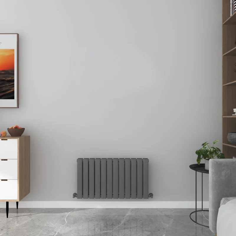 Milan Anthracite Horizontal Designer Radiator 450x840