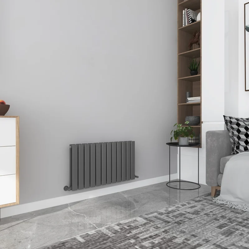 Milan Anthracite Horizontal Designer Radiator 450x840 2
