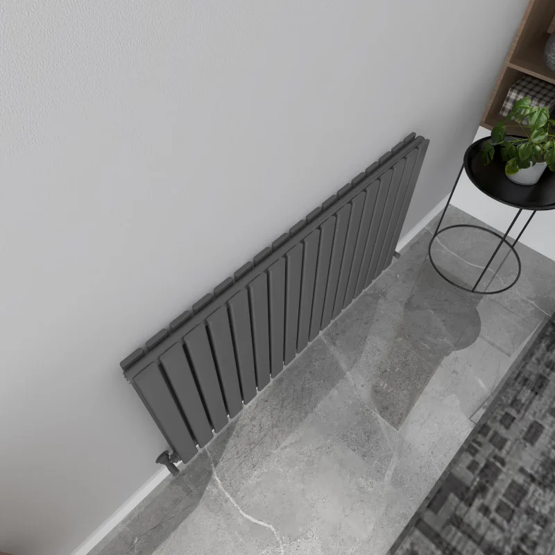 Milan Anthracite Horizontal Designer Radiator 635x1190 3