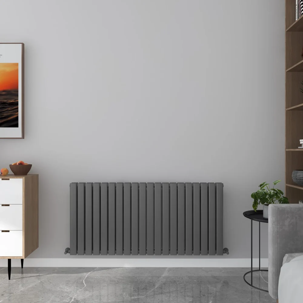 Milan Anthracite Horizontal Designer Radiator 635x1400