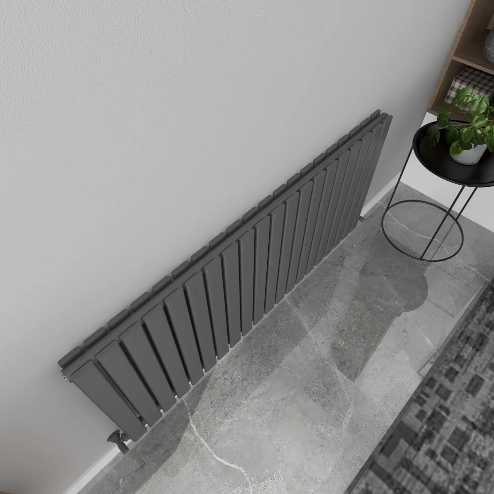 Milan Anthracite Horizontal Designer Radiator 635x1400 3