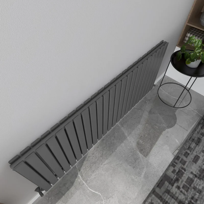 Milan Anthracite Horizontal Designer Radiator 635x1610 3
