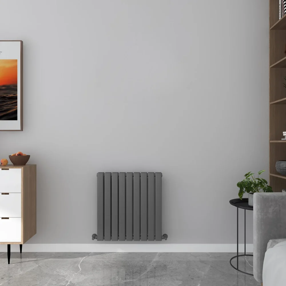 Milan Anthracite Horizontal Designer Radiator 635x630