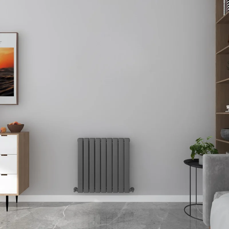 Milan Anthracite Horizontal Designer Radiator 635x630