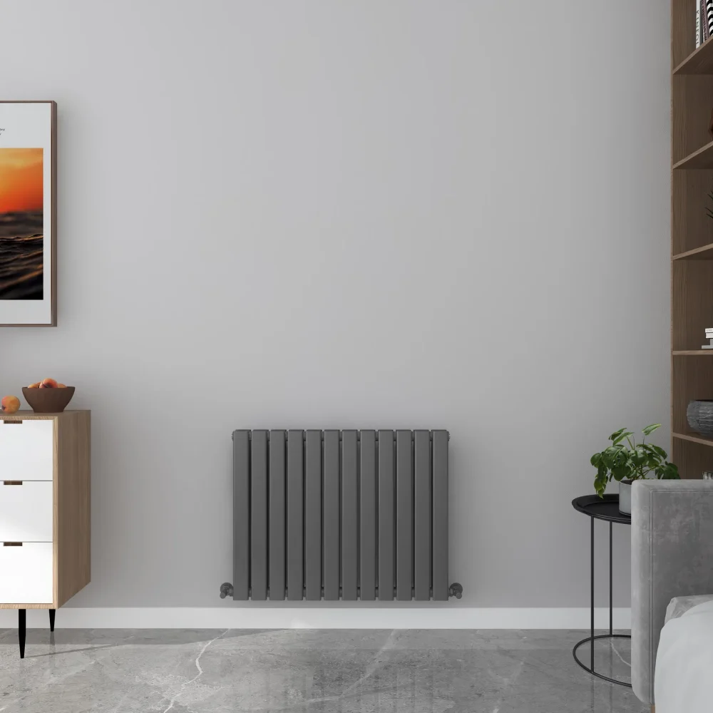 Milan Anthracite Horizontal Designer Radiator 635x840