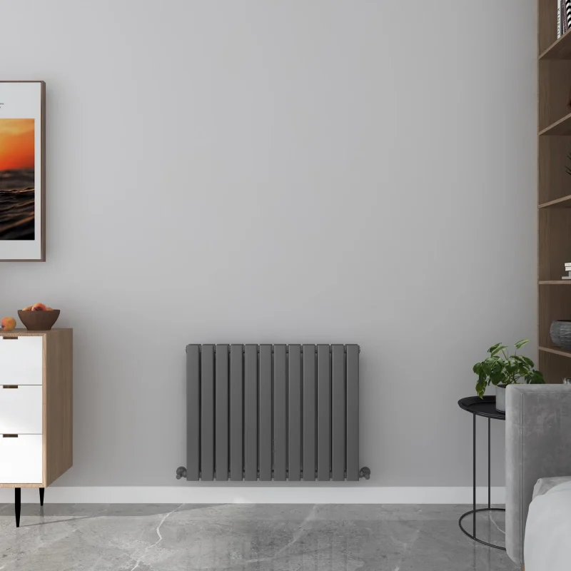Milan Anthracite Horizontal Designer Radiator 635x840