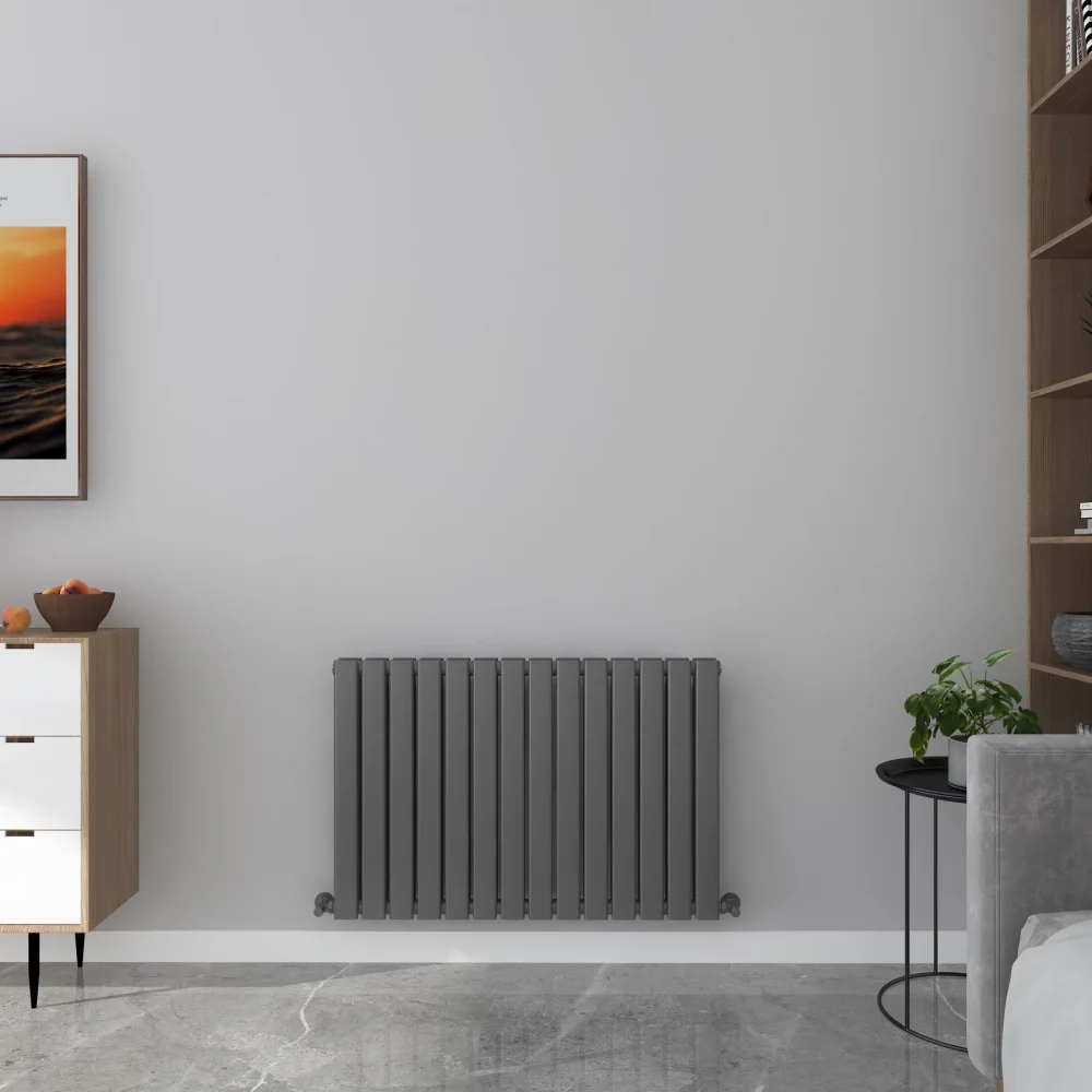 Milan Anthracite Horizontal Designer Radiator 635x980