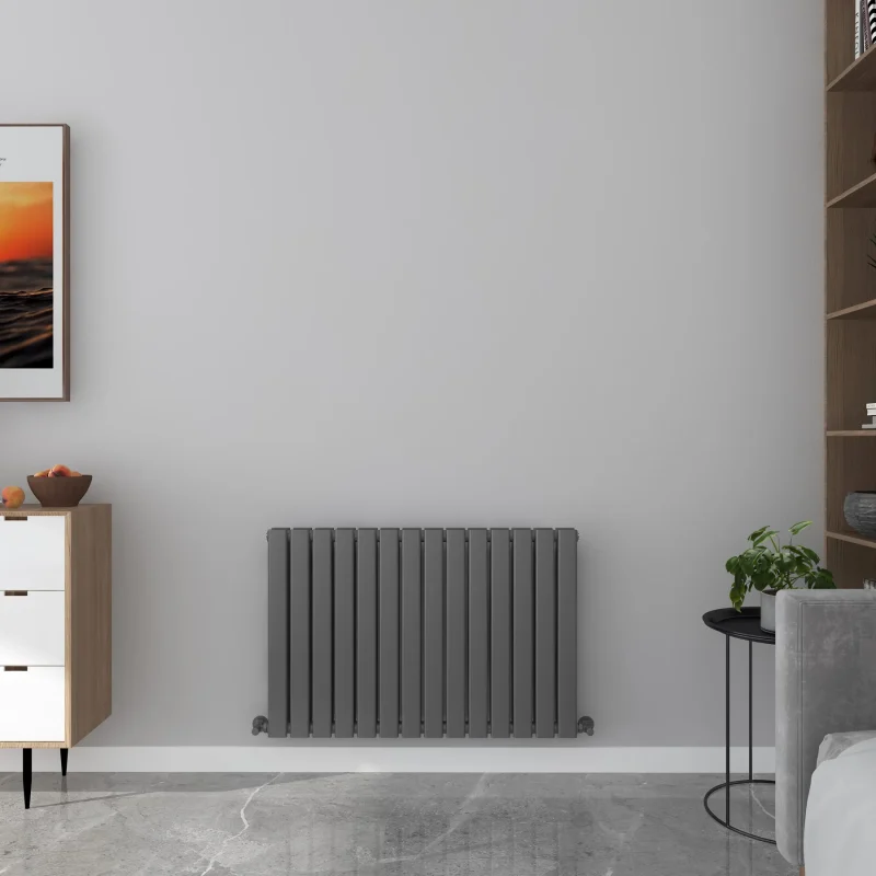 Milan Anthracite Horizontal Designer Radiator 635x980