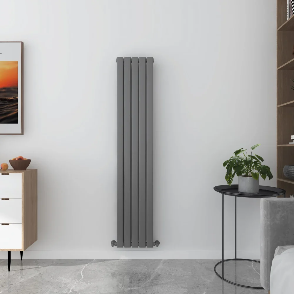 Milan Anthracite Vertical Designer Radiator 1780x350 Anthracite