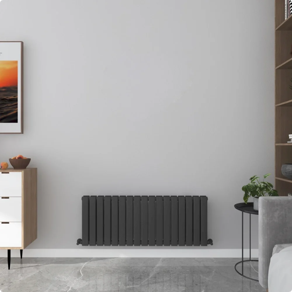 Milan Black Horizontal Designer Radiator 450x1190 - 6