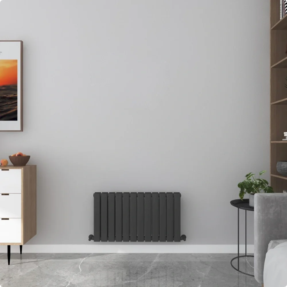Milan Black Horizontal Designer Radiator 450x840 - 6