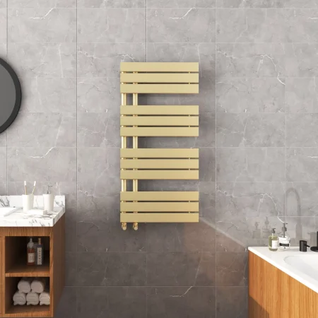 Paris Brushed Brass Towel Rail 1126 x 500mm