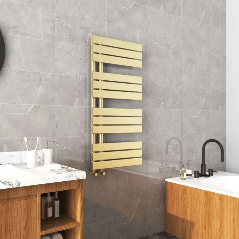 Paris Brushed Brass Towel Rail 1126 x 500mm 1